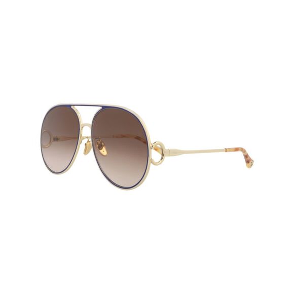 Chloé Aviator-Frame Metal Sunglasses Multi Womens - Picture 2 of 6